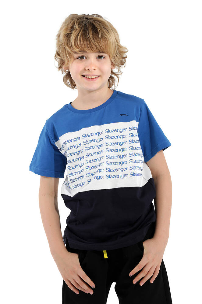 Slazenger PARS Erkek Çocuk Kısa Kollu T-Shirt Saks Mavi