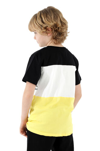 Slazenger PARS Erkek Çocuk Kısa Kollu T-Shirt Siyah - Sarı - Thumbnail