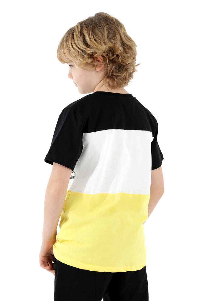 Slazenger PARS Erkek Çocuk Kısa Kollu T-Shirt Siyah - Sarı