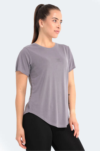Slazenger - Slazenger PLUS Kadın Kısa Kollu T-Shirt Gri