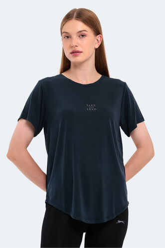 Slazenger PLUS Kadın Kısa Kollu T-Shirt Lacivert - Thumbnail