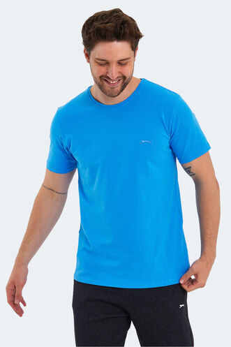 Slazenger SANNI Erkek Kısa Kollu T-Shirt Mavi - Thumbnail