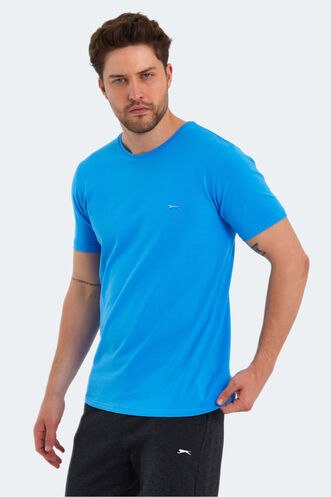 Slazenger SANNI Erkek Kısa Kollu T-Shirt Mavi - Thumbnail