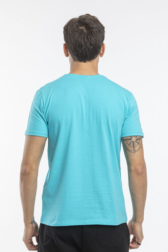 Slazenger SANNI Erkek Kısa Kollu T-Shirt Turkuaz - Yeşil - Thumbnail